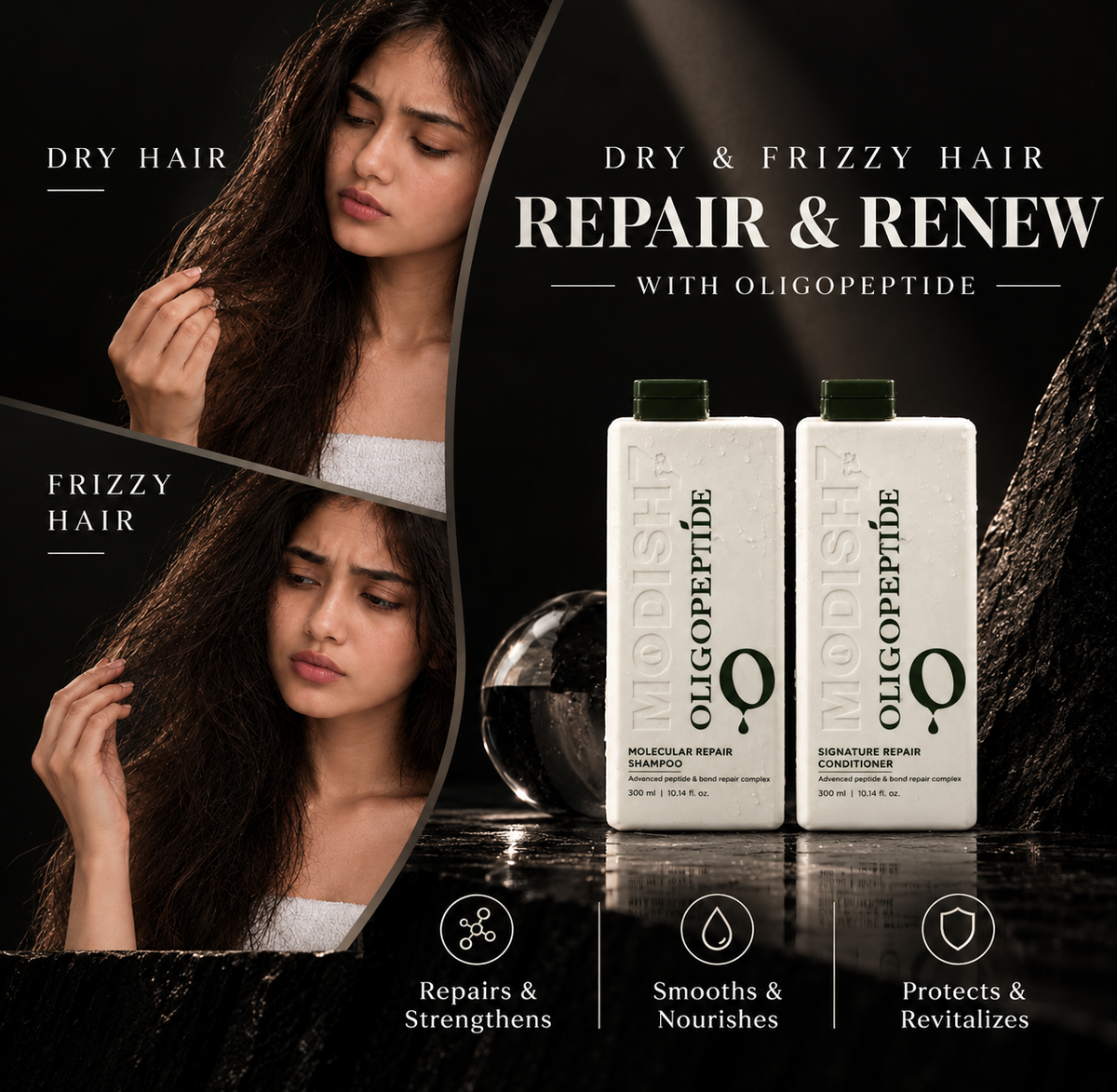 Molecular Repair Shampoo & Signature Repair Conditioner(300ml)