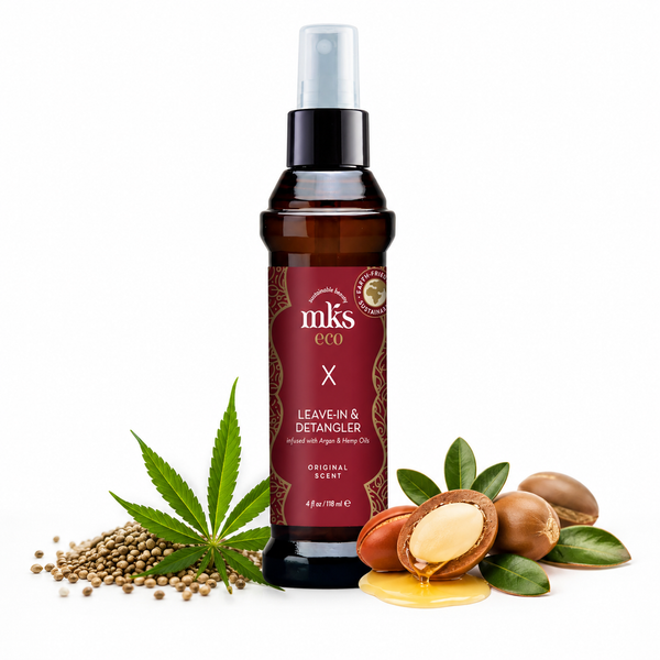 Earthly Body MKS Eco X Leave-In & Detangler 4 fl oz / 118 ml | Lightweight Conditioning Spray | Smooth, Frizz-Free Hair | Original Scent