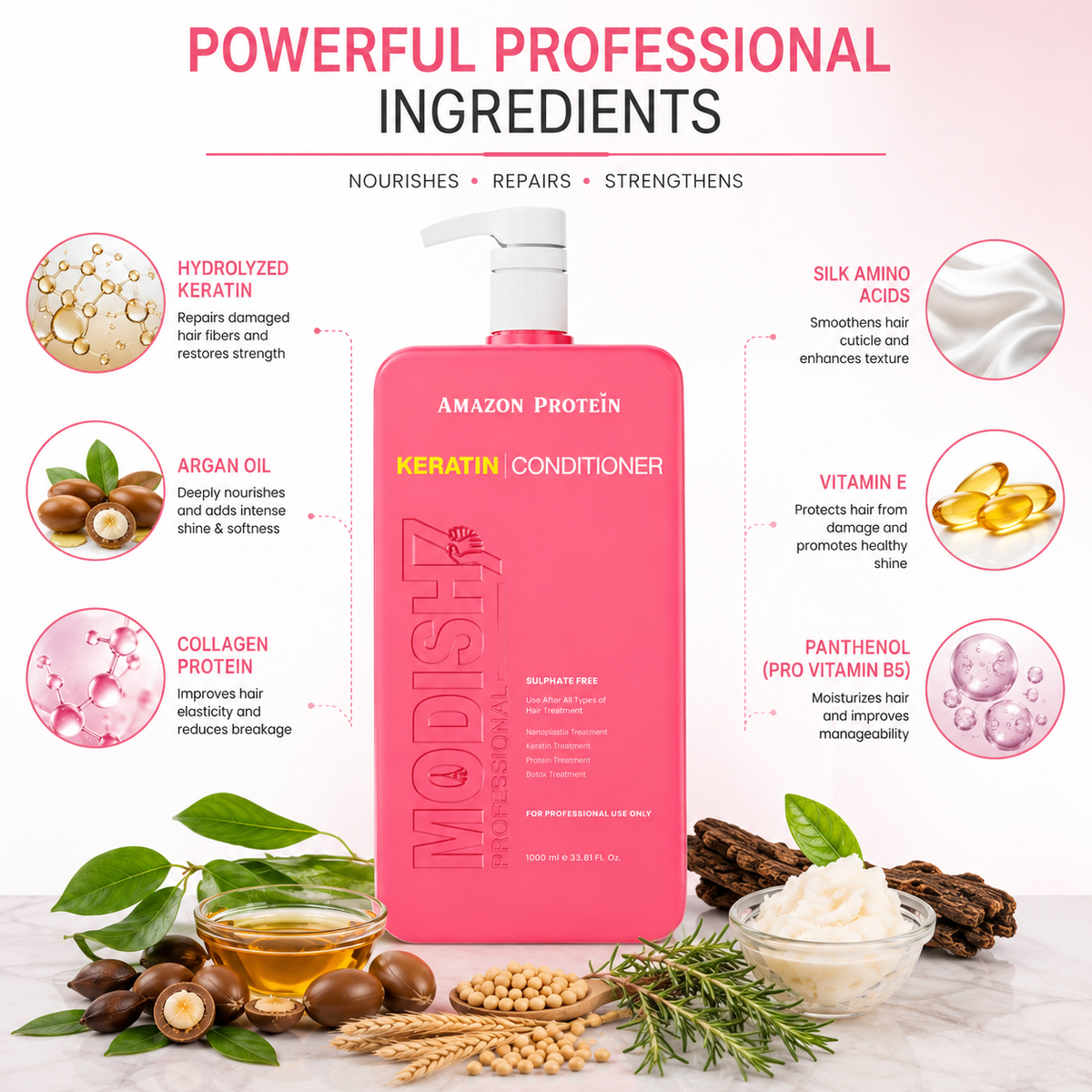 Modish7 Keratin Conditioner, key benefits