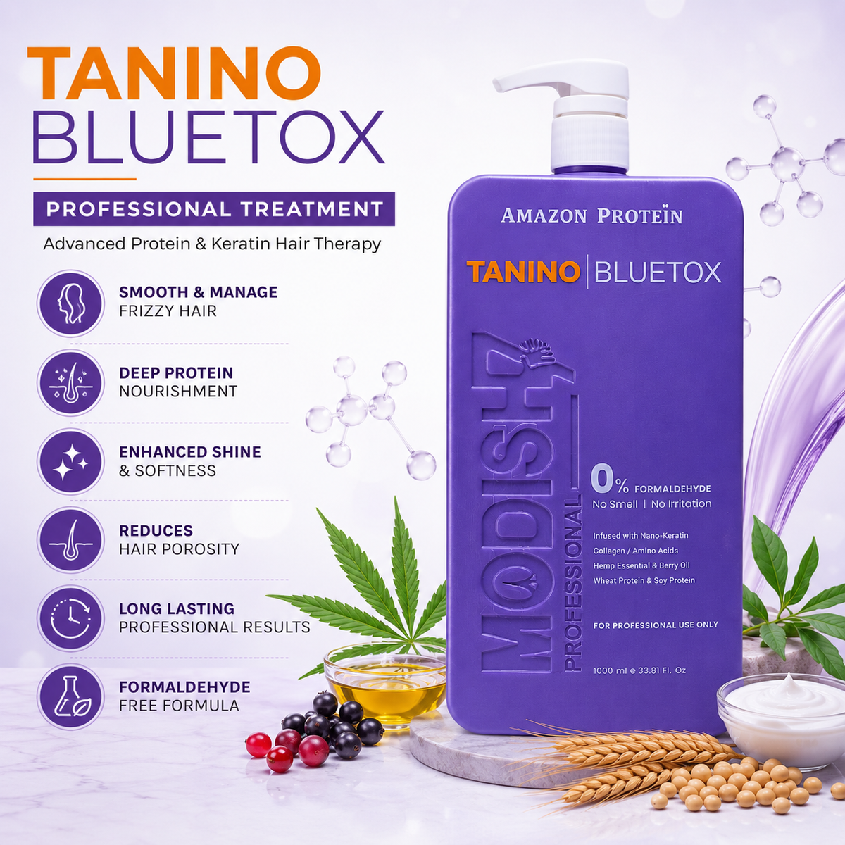 Modish7 Tanino Bluetox Smoothing Lotion, how to use instructions