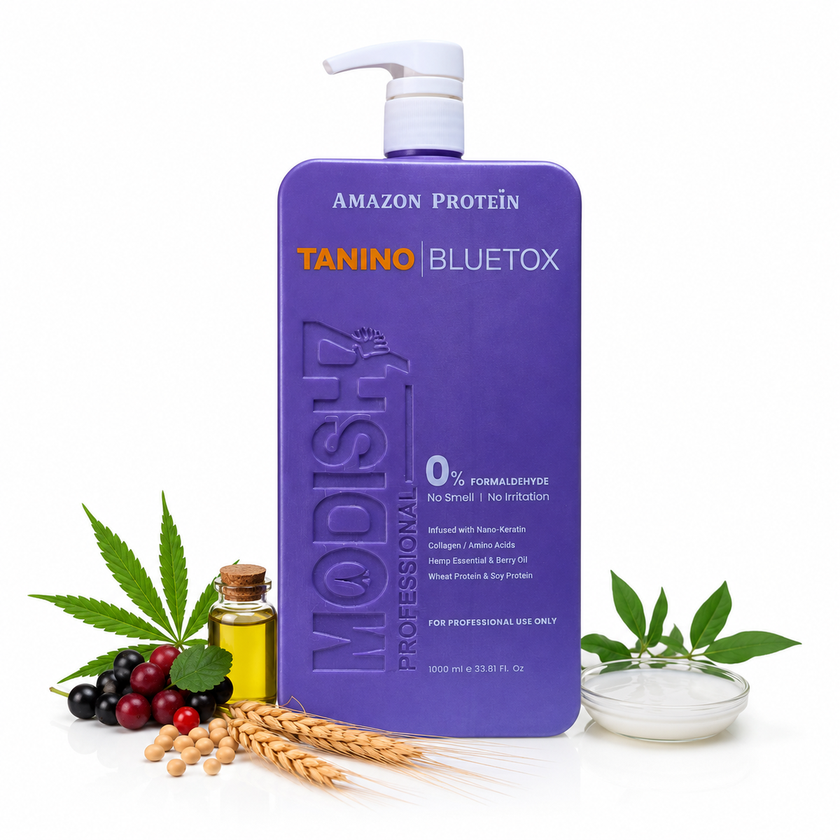 Amazon Protein Tanino Bluetox Hair Smoothing Lotion 1000ml | Tannin Technology Formula with Keratin & Proteins | Frizz Control, Shine & Strength | Professional Hair Repair Treatment | For All Hair Types