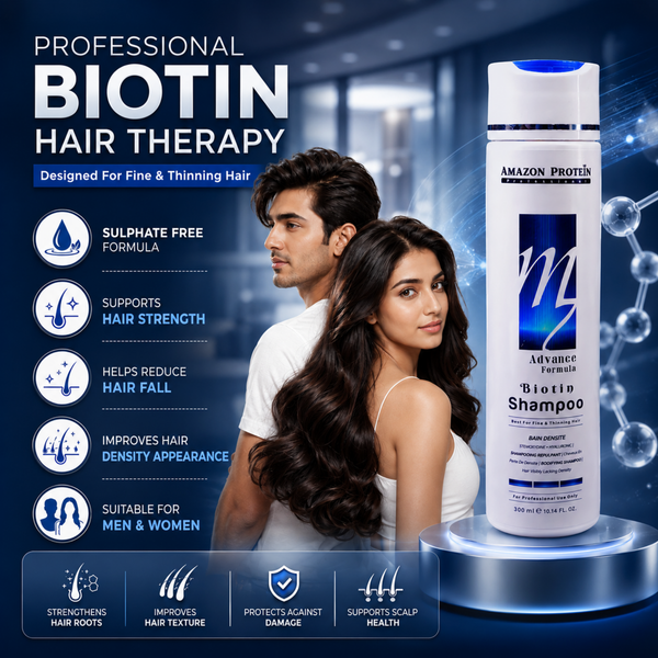 Biotin Shampoo Sulphate Free 300ml | Professional Hair Treatment | Strengthens Hair & Reduces Hair Fall | For Men & Women, All Hair Types