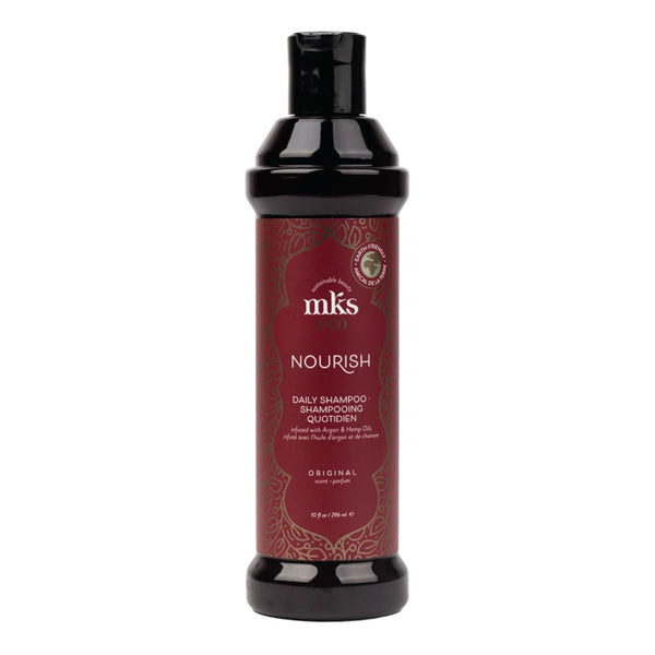 Earthly Body MKS Eco Nourish Daily Shampoo 10 fl oz / 296 ml | Sulphate Free Moroccan Nourishing Cleanser | Vegetable Keratin & Protein | Original Scent