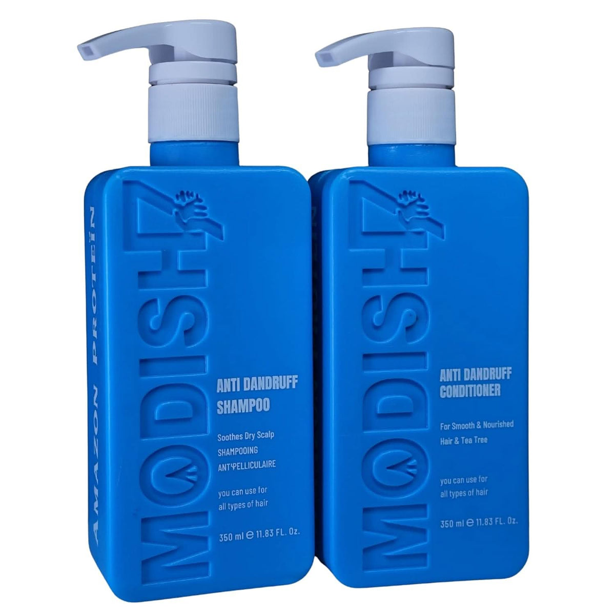 Amazon Protein Anti Dandruff Shampoo & Conditioner Combo 350 ml Each | Hydrating & Repairing Hair Care | Reduces Dandruff, Dryness & Frizz | Protein-Enriched | For Men & Women