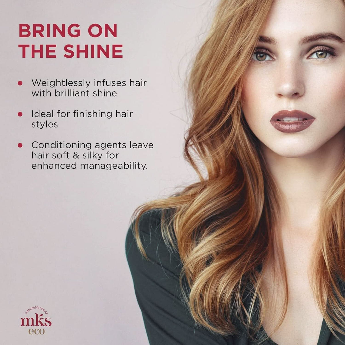 MKS eco Let It Shine Hair Mist & Hairspray 118ml, product angle 7