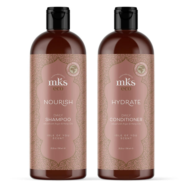 MKS eco Nourish Shampoo, Original Scent / 739 ml + MKS eco Hydrate Conditioner, Original Scent / 739 ml