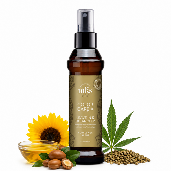 MKS Eco Color Care X Leave In & Detangler Sunflower Scent 4 fl oz / 118 ml | hair spray hair anti-frizz leave-in spray hair care for colored hair | UNDER 1799 |