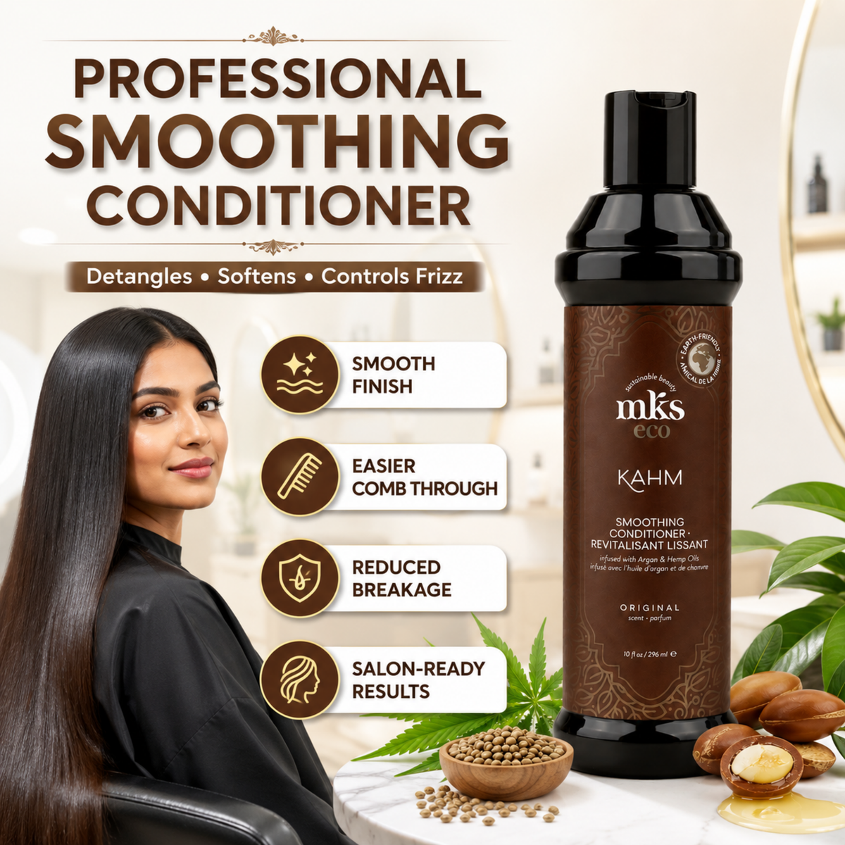 MKS eco Kahm Smoothing Conditioner, how to use instructions