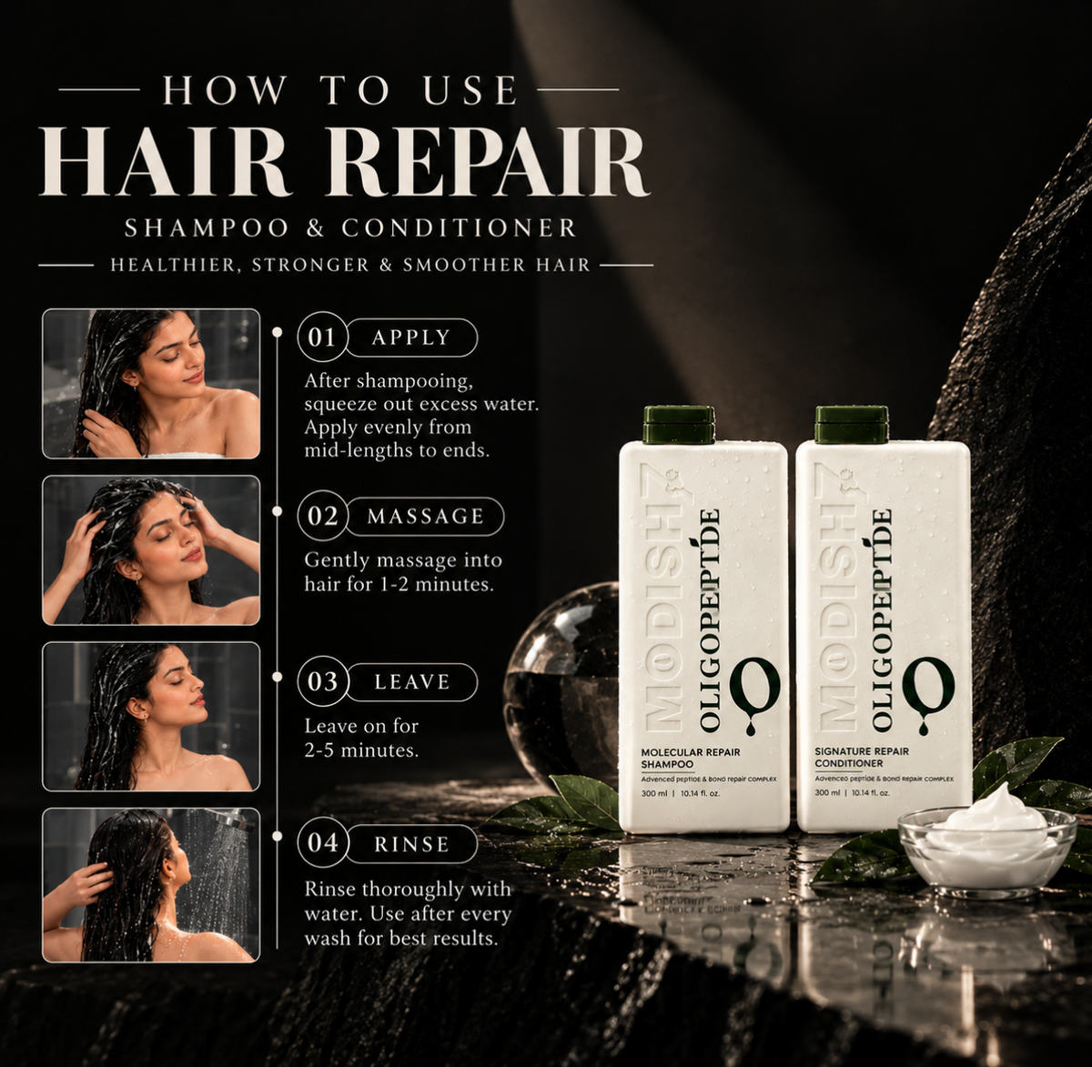 Molecular Repair Shampoo & Signature Repair Conditioner(300ml)