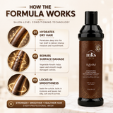 MKS eco KAHM Smoothing Conditioner – Detangling & Moisturizing Hair Conditioner with Moroccan Argan Oil, Hemp Seed Oil & Vegetable Keratin – Repairs, Softens & Smooths Hair – Vegan & Cruelty-Free, 10 fl oz (296 ml)