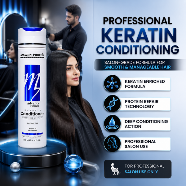 Amazon Protein Advanced Formula Keratin Conditioner 300ml | Sulphate Free Professional Hair Treatment | Smooth, Strong & Frizz-Free Hair | For All Hair Types