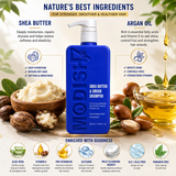 Amazon Protein Shea Butter Shampoo – Advanced Protein Hydrating & Repairing Shampoo for Dry, Damaged Hair – Strengthens, Nourishes & Restores Moisture – Unisex Formula, 350 ml