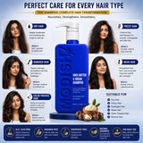Amazon Protein Shea Butter Shampoo – Advanced Protein Hydrating & Repairing Shampoo for Dry, Damaged Hair – Strengthens, Nourishes & Restores Moisture – Unisex Formula, 350 ml