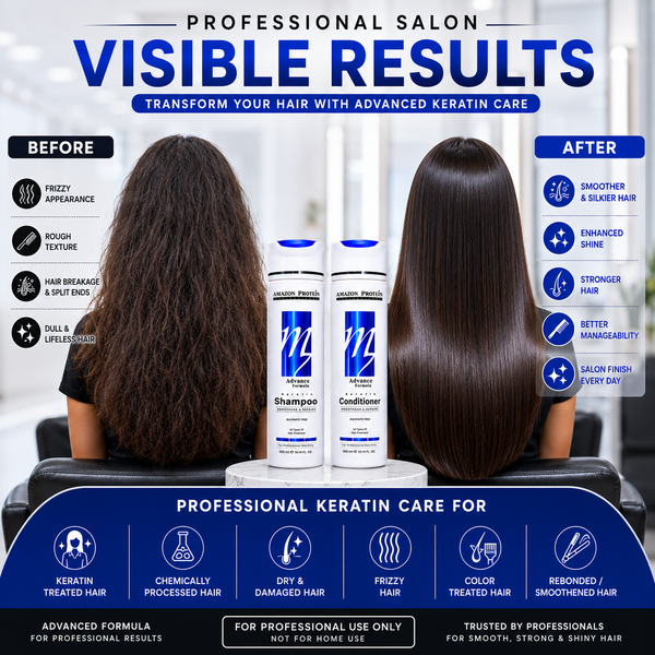 Amazon Protein Advanced Formula Keratin Shampoo & Conditioner Combo Smoothing,Professional Hair Treatment, For Stronger Hair | Controls Hair Fall |For Men & Women
