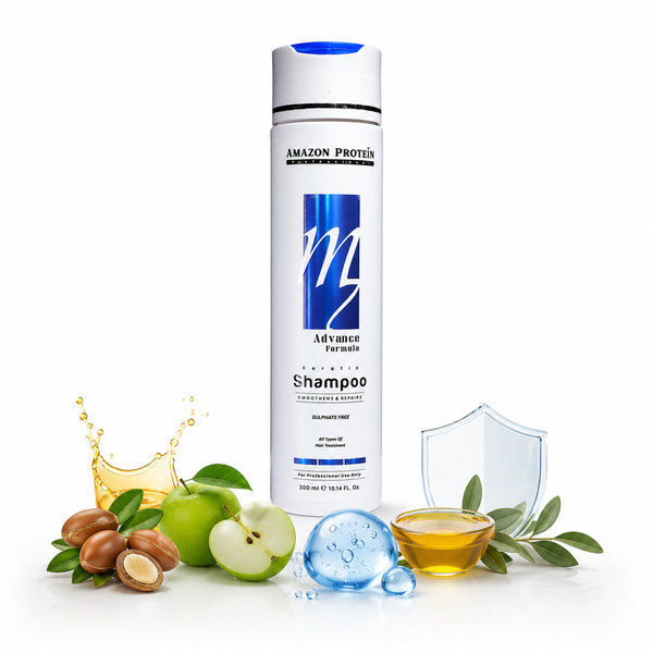 Amazon Protein Advanced Keratin Shampoo 300ml | Professional Hair Care Formula | Smooth, Strong & Manageable Hair | For All Hair Types