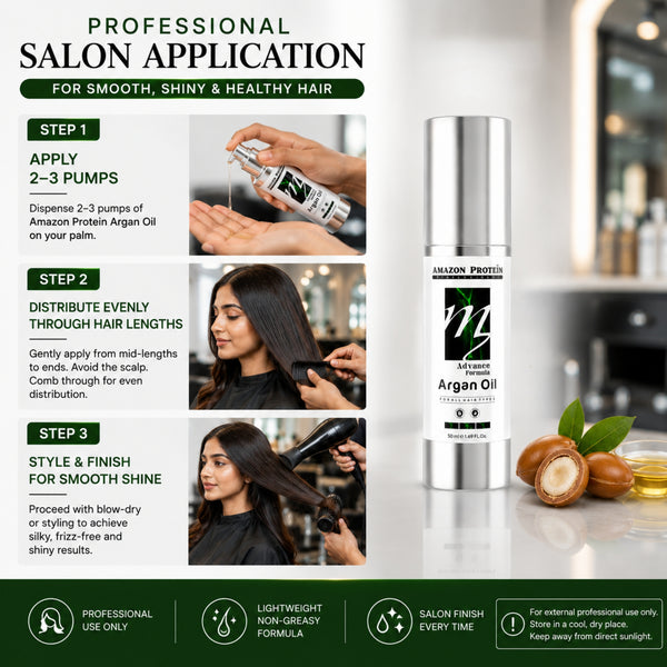 Amazon Protein Advanced Formula Argan Oil for All Hair Types, 50ml,Boost Shine, Promotes Growth, Reduces Frizz.