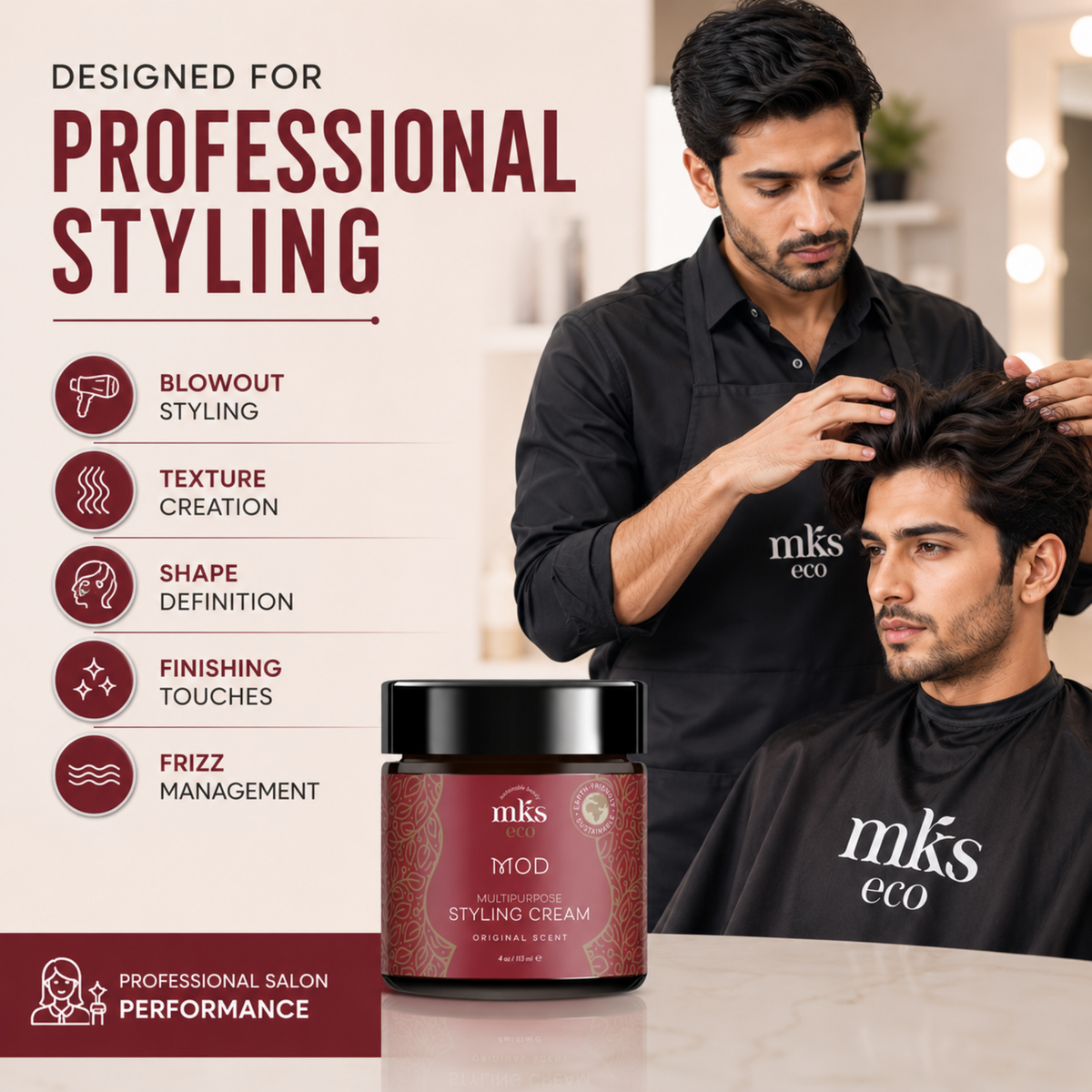 MKS eco Mod Styling Cream, ingredients and key benefits