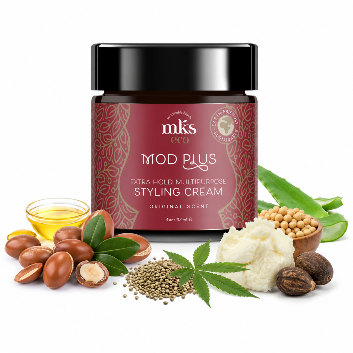 MKS Eco Mod Plus Extra Hold Multipurpose Styling Cream Original Scent 4 oz / 113 g