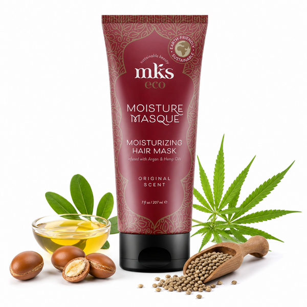 Earthly Body MKS Eco Moisture Masque 7 fl oz / 207 ml | Deep Moisturizing Hair Mask | Dry & Frizzy Hair Treatment | Nourishing Hair Repair | Original Scent