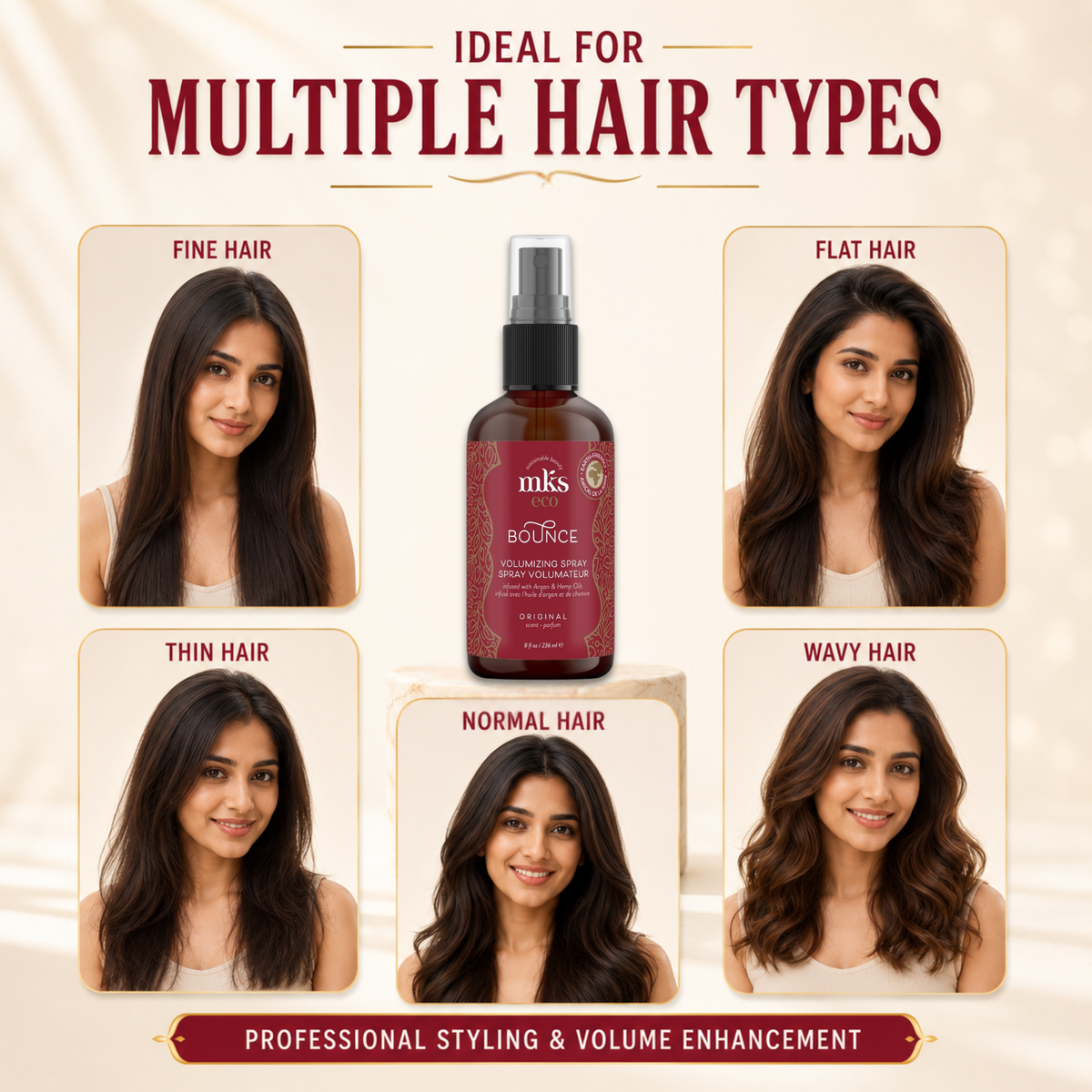 MKS eco Bounce Volumizing Spray, key benefits