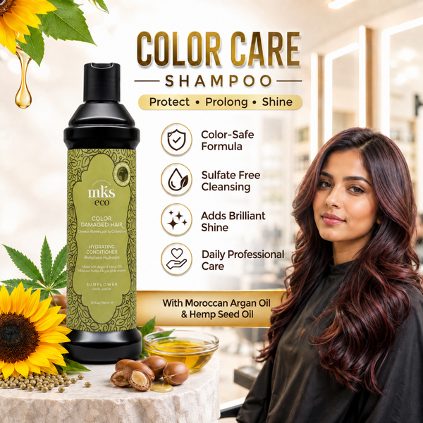 MKS Eco Color Care Conditioner Sunflower Scent 10 fl oz / 296 ml | Sulphate Free Gentle Cleanser | Protects Vibrant Hair Color | Vegan Formula