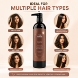MKS eco Kahm Smoothing Shampoo 739ml Original Scent – Cleanse Moisturize Repair Hair with Moroccan Argan Oil Hemp Seed Oil Vegetable Keratin – Vegan Sulfate Free Cruelty Free