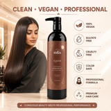 MKS eco Kahm Smoothing Shampoo 739ml Original Scent – Cleanse Moisturize Repair Hair with Moroccan Argan Oil Hemp Seed Oil Vegetable Keratin – Vegan Sulfate Free Cruelty Free