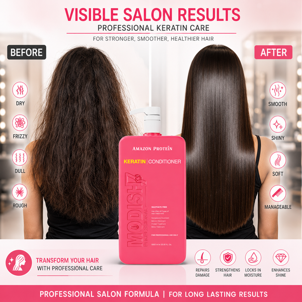 Amazon Protein Keratin Conditioner, Professional Sulphate Free Hair Treatment, 33.81 fl oz, Pink 1000 ml, For Professional Use