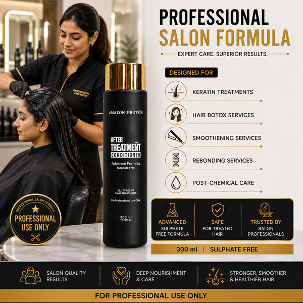 Amazon Protein After Treatment Conditioner, Sulphate Free Advanced Repair Formula, Deep Nourishing & Damage Repair Hair Conditioner for Dry, Frizzy & Chemically Treated Hair, Professional Care for All Hair Types, 300ml