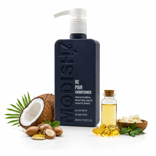 Repair Conditioner with Keratin Protein, Argan Oil, Coconut Oil & Vitamin E | Deep Nourishing & Damage Repair Conditioner for Dry, Frizzy & Damaged Hair | Smooth & Shine | 350 ml