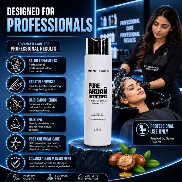 Protein Pure Argan Shampoo, Sulphate Free Advanced Nourishing Formula, Deep Cleansing & Hydration for Dry, Damaged & Frizzy Hair, Professional Hair Care for All Hair Types, 300ml