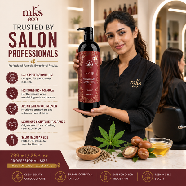 Earthly Body MKS Eco Nourish Daily Shampoo Original Scent 25 fl oz / 739 ml (Professional Size) | shampoo for women conditioner for women hair moisturizer dry hair treatment dry and frizzy hair |