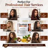 Amazon Protein Macadamia S.O.S Hair Repair Mask, Natural Oil with Hyaluronic Acid and Argan Oil, Professional Formula, 500g/16.91 FL. Oz.