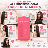 Amazon Protein Keratin Shampoo, Professional Sulphate Free, 33.81 FL OZ, Pink 1000 ml, For Professional Use