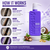 Amazon Protein Hard Water Conditioner, Frizz Control, Sulfate & Paraben Free, 350 ml 11.83 FL OZ, Purple