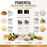 Amazon Protein Pure Argan Oil Shampoo & Conditioner Combo (300ml Each) | Sulphate Free Advanced Repair Formula | Deep Nourishing, Frizz Control & Hair Strengthening | Suitable for All Hair Types | Salon & Professional Use