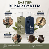 Repair Shampoo & Conditioner Combo with Argan Oil, Keratin & Biotin | Deep Damage Repair, Smooth & Frizz Control | For Dry, Damaged & Chemically Treated Hair | Sulfate Free | 350ml Each