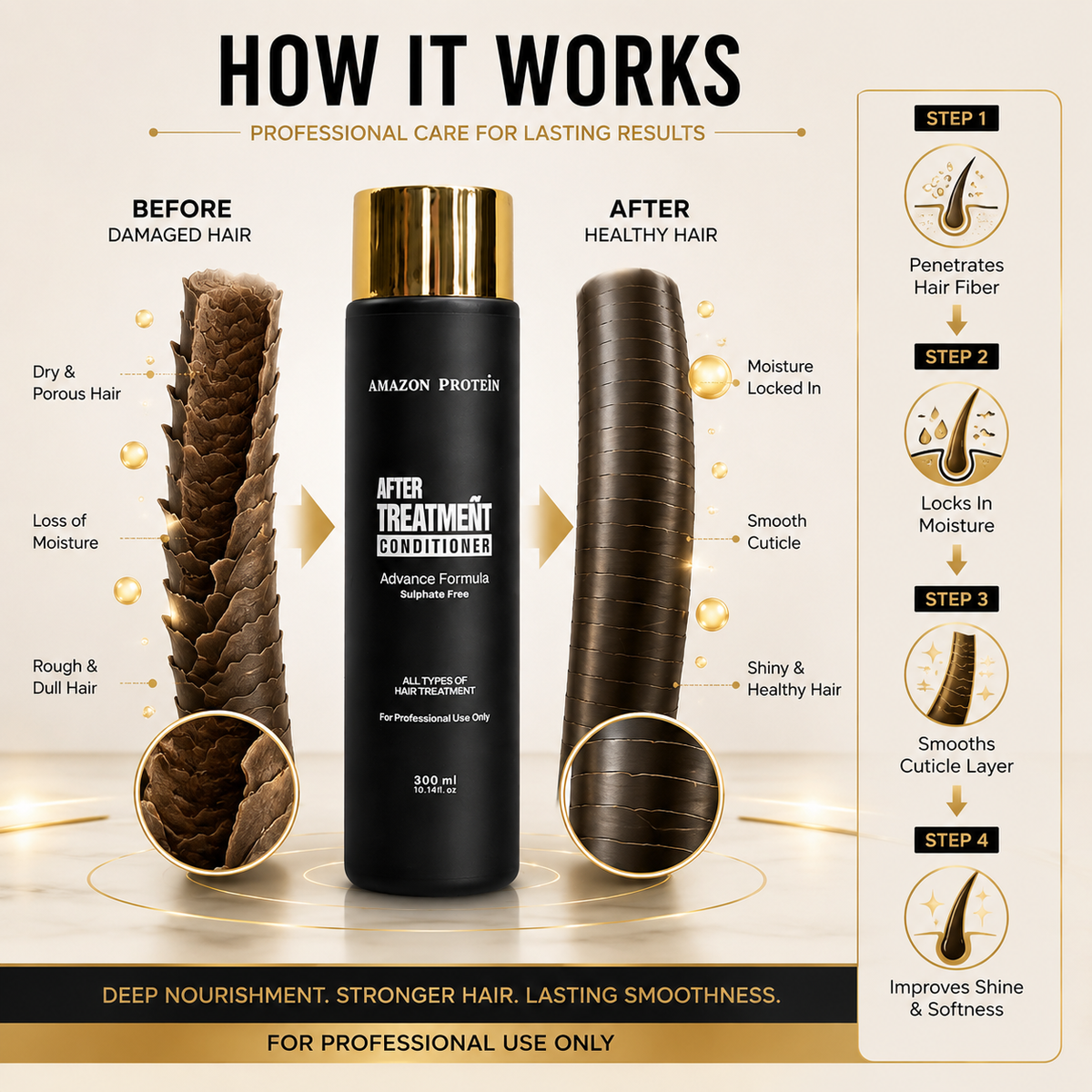 Modish7 After Treatment Conditioner, key benefits for chemically treated hair