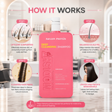 Amazon Protein Deep Cleansing Shampoo, Professional pH Balancer, 33.81 fl oz, Pink 1000 ml For Pofessional Use Only