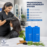 Amazon Protein Anti Dandruff Shampoo & Conditioner Combo 350 ml Each | Hydrating & Repairing Hair Care | Reduces Dandruff, Dryness & Frizz | Protein-Enriched | For Men & Women