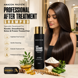 Amazon Protein After Treatment Shampoo, Sulphate Free Professional Repair Shampoo for Chemically Treated, Dry & Damaged Hair, Strengthening & Moisturizing Formula, Salon Care, 300ml