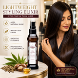 MKS eco Oil Light - Hair Styling Elixir - Moroccan Argan Oil, Hemp Seed Oil - Ideal for Fine Hair - Moisturize, Nourish Hair & Control Frizz - Vegan & Cruelty Free (2 fl oz 60 ml)
