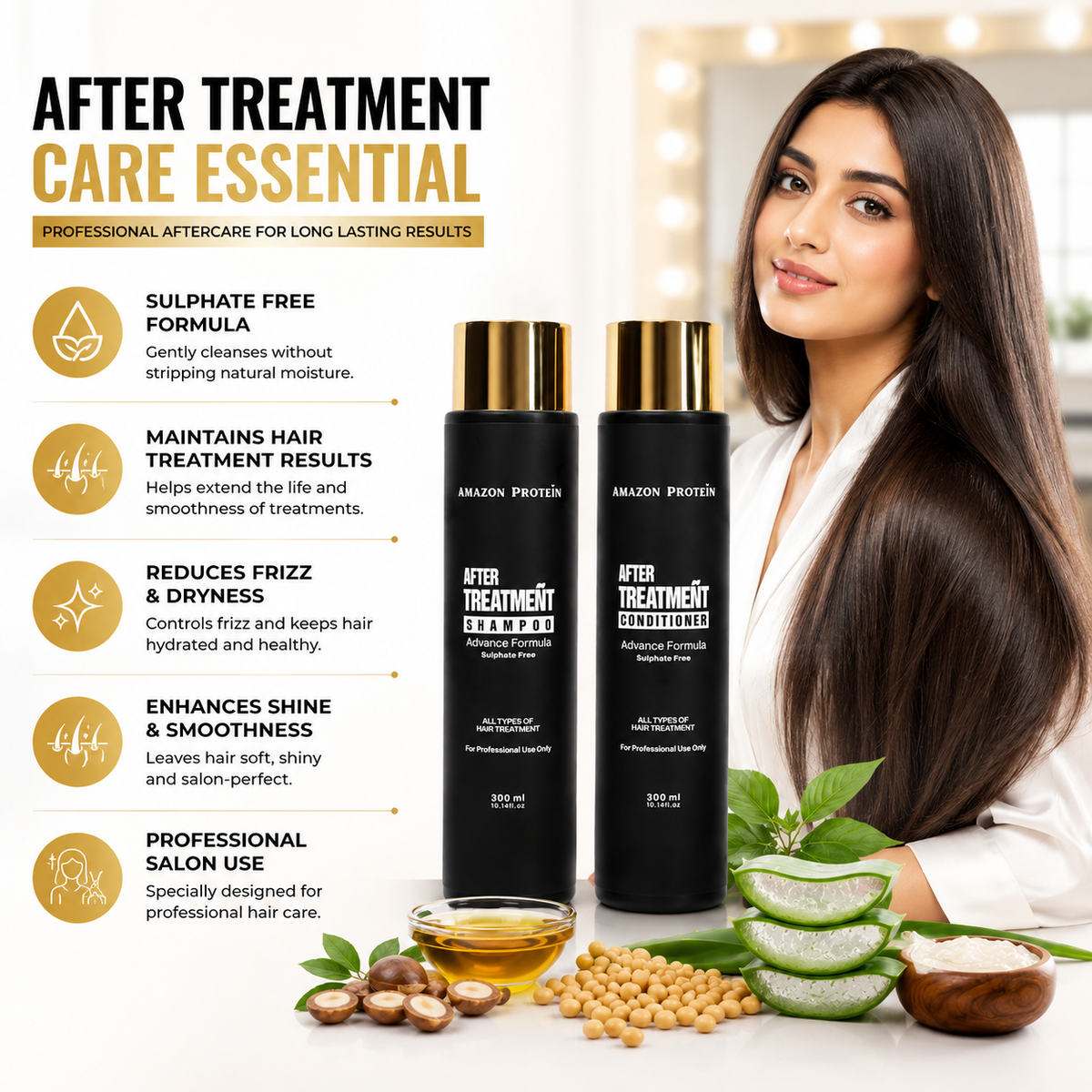 Modish7 After Treatment Shampoo & Conditioner Combo, product angle 3