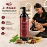 Earthly Body MKS Eco Nourish Daily Shampoo Original Scent 25 fl oz / 739 ml (Professional Size) | shampoo for women conditioner for women hair moisturizer dry hair treatment dry and frizzy hair |