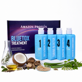 Amazon Protein Bluetox Monodoes KIT Hair Treatment Kit, 4-Step Professional Straightening System 480ml