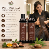 MKS eco Kahm Smoothing Shampoo & Conditioner Set (10 fl oz Each) | Moroccan Argan Oil & Hemp Seed Oil | Smooth, Repair & Hydrate Hair | Vegan & Cruelty Free