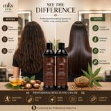 MKS eco Kahm Smoothing Shampoo & Conditioner Set (10 fl oz Each) | Moroccan Argan Oil & Hemp Seed Oil | Smooth, Repair & Hydrate Hair | Vegan & Cruelty Free