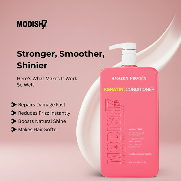 Amazon Protein Keratin Conditioner, Professional Sulphate Free Hair Treatment, 33.81 fl oz, Pink 1000 ml, For Professional Use