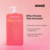Amazon Protein Deep Cleansing Shampoo, Professional pH Balancer, 33.81 fl oz, Pink 1000 ml For Pofessional Use Only