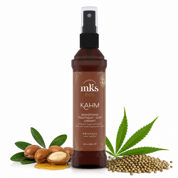 Earthly Body MKS Eco Kahm Smoothing Treatment Original Scent 2 fl oz / 60 ml hair repair hemp seed oil hair care keratin protein frizz control serum vegan cruelty-free hair care | UNDER 2499 |